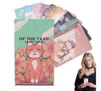 Tarot Cards, Portable Reading Deck with Guidebook, Tabletop Divination Board Youth Teens Men Women Boys Family Bonding, Intuitive Learning Tool for Self-Discovery