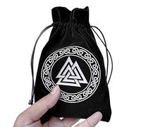 Tarot Carta Tarot, Franela - Bolsa de terciopelo Oráculo con cordón para los amantes del Tarot, Bolso de regalo de mano, Black, verwijzen naar de beschrijving, Unisex