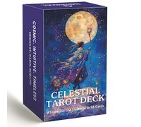 Tarot Celestial Baraja única, 78 Cartas de Tarot cósmico con guía, Tarot de Bruja Moderno para Principiantes y lectores experimentados, Herramienta de adivinación y adivinación Espiritual