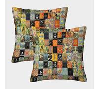 Tarot Collage Fundas Cojines Decorativa Juego De 2 Collage Artos Funda De Almohada Funda De Cojín 3D con Fundas De Cojín Decorativas 40x40cm