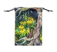 Tarot con cordón - Bolsas de cartas de tarot con estampado animal | Bolsa de regalo de doble cara de color, bolsas de terciopelo portátiles para cartas del tarot, dados, joyas, SXF12#, verwijzen naar