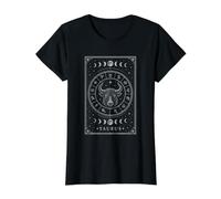 Tarot Cósmico Tauro Vintage Celestial Horóscopo del Zodiaco Camiseta gráfica económica, Mujer, Negro, XL