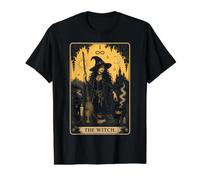 Tarot de Bruja gótico Oculto Gato Luna Arte Halloween Mujeres Camiseta gráfica económica, Hombre, Negro, L
