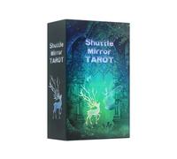 Tarot de espejo de lanzadera, tarjetas de tarot de PVC con lámina dorada, impermeables y antipliegues, entusiastas de las cartas del tarot (12 x 7 cm)