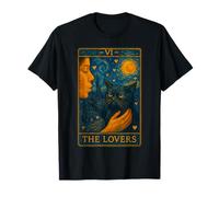 Tarot de Halloween Cat Mom Tarot Los Amantes - Dueño de Gato Negro Camiseta