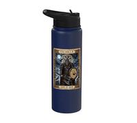 Tarot de la mitología nórdica de los Hijos de Odín del Guerrero Vikingo Valhalla Stainless Steel Insulated Water Bottle