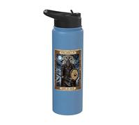 Tarot de la mitología nórdica de los Hijos de Odín del Guerrero Vikingo Valhalla Stainless Steel Insulated Water Bottle
