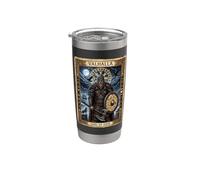 Tarot de la mitología nórdica de los Hijos de Odín del Guerrero Vikingo Valhalla Vaso térmico de acero inoxidable de doble pared