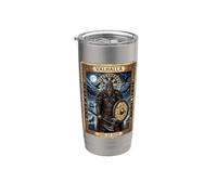 Tarot de la mitología nórdica de los Hijos de Odín del Guerrero Vikingo Valhalla Vaso térmico de acero inoxidable de doble pared