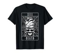 Tarot de la Muerte Vintage Gótico Anatómico Corazón Cráneo Camiseta