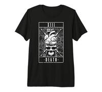 Tarot de la Muerte Vintage Gótico Anatómico Corazón Cráneo Camiseta Premium