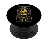 Tarot de la Muerte Vintage Gótico Anatómico Corazón Cráneo PopSockets PopGrip Adhesivo