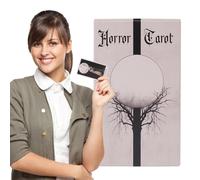 Tarot de terror, cartas de tarot de adivinación de adivinación, mazo de oráculo psicológico portátil de terror, ahorro de espacio, regalo sorprendente, 10,3 x 6 cm, para lecturas de Halloween y