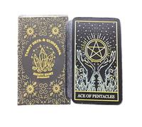 Tarot Deck, 78-Card Oracle, Psychological Misterious Adivination Tool Insightful Strategic Board Game Spiritual Portable Set Meditation Aid for Future & Past