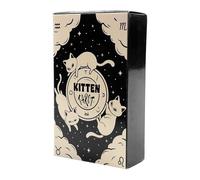 Tarot Deck, Fortune Telling Game, Kitten Cards, Whimsical Spiritual Insight Portable Size Entertainment Board Playset for Party Playing Gathering Witch Gift
