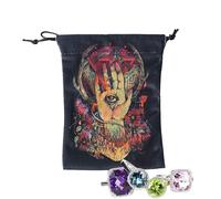 Tarot Deck Holder Bag - Organizador protector de baraja para viajes, juegos, reuniones nocturnas, accesorios de adivinación de altar, accesorios de adivinación de runa y dados, joyería, Sae06#, Refer