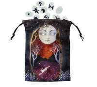 Tarot Deck Holder Bag | Tarot Pouch Rune Bag Bolsas con cordón e impresión,Tarot Deck Bags, Velvet Bags, Bolsa de regalo para cristales, dados, joyas, SXF15#, verwijzen naar de beschrijving, Unisex