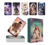 Tarot Deck - Juego de 78 piezas de Oracle Fortune, juego de cartas de 4.1 x 2.6 x 1 pulgadas, diseño místico con estabilidad firme, ayuda de meditación, accesorios de entretenimiento para amigos