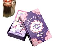 Tarot Deck - Juego de mesa de 78 piezas de cartas de oráculo con funciones de adivinación, accesorio coleccionable con uso de astrología, herramienta de meditación para relaciones con lectores
