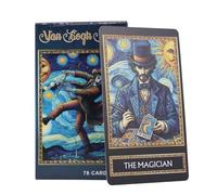Tarot Decks, Game Cards, Mystical Design Fortune Telling Spiritual Tool Starry Theme Intuitive Reading, Tarot Cards for Friends Gathering, 4.06 x 2.36 pulgadas