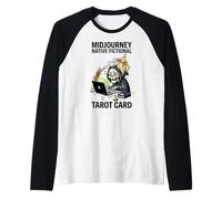 Tarot ficticio Nativo Midjourney Grim Reaper Card Camiseta Manga Raglan