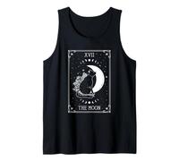 Tarot Gato Luna Tarjeta mística Negro astrología Gatito Mascota Arte Camiseta sin Mangas