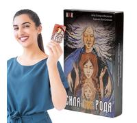 Tarot Learning Oracle Cards, 50 Sheets Emotional Connection Guide Tarot Cards, Russian Version Board Game for Personal Insight 4.13x2.36 inches