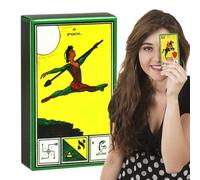 Tarot mágico ceremonial - Tarjetas de papel versión inglesa, tamaño de bolsillo para un fácil manejo, cartulina de alta calidad para un uso duradero, herramienta de adivinación con símbolos impresos