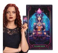 Tarot Oracle Cards, Beginners Tarot Deck, Neon Oracle Cards, 78 Pieces Inspired Neon Oracle Cards, English Version Fortune Telling Game, Beginner-Friendly Tarot Deck, Holiday Family, Neon Oracle