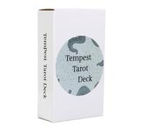 Tarot Oracle Deck, 78 cartas de tempestad, juego de adivinación de 10,5 x 6 x 2,5 cm, juego de paneles místicos, herramienta de adivinación perspicaz para reuniones familiares, uso de entretenimiento