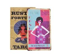 Tarot rústico: cartas de tarot, baraja de adivinación, arte de 80 piezas, juego de herramientas de adivinación, accesorios de cartas místicas, inglés para principiantes, adultos, lectura, juego