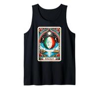 Tarot siciliano carta con luna italiana en sicilia Camiseta sin Mangas