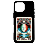 Tarot siciliano carta con luna italiana en sicilia Carcasa para iPhone 16 Pro Max
