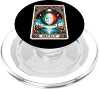 Tarot siciliano carta con luna italiana en sicilia PopSockets PopGrip para MagSafe
