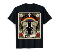 Tarot Skeleton Lesbian Pride LGBTQ Equal Rights Transgender Camiseta gráfica económica, Hombre, Negro, S