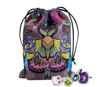 Tarot Storage Pouch - Oracle Deck Carrier, Velvet Drawstring Bag, Card Sporter Case | El interior suave conserva elementos del juego, el diseño elegante se ajusta a los conjuntos de joyas de dados par