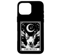 Tarot Tarjeta Vintage Luna Creciente Bull Terrier Bully Dog Mom Carcasa para iPhone 16 Pro MAX