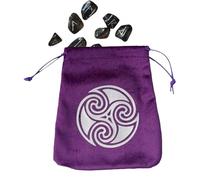 Tarot Tarot, de tela de terciopelo suave para cartas de tarot, para el hogar para runas, cartas de oráculo, baraja estándar, Purple, three wheels, Unisex