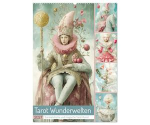 Tarot Wunderwelten. Surrealistische und magische Tarot-Kunst (Wandkalender 2027 DIN A2 hoch), CALVENDO Monatskalender: Eine Welt voller Magie, Symbolik und künstlerischer Schönheit!