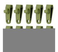 Tarp Clips, Awning Clips, Canopy Lock Grips, Strong Duty Nylon Build, Adjustable Fastening Power, Outdoor Use for Camping Beach Garden, 3.15x1.1 Inches, Green Yellow, 10 Pieces