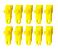 Tarp Clips, Awning Clips, Canopy Lock Grips, Strong Duty Nylon Build, Adjustable Fastening Power, Outdoor Use for Camping Beach Garden, 3.15x1.1 Inches, Green Yellow, 10 Pieces