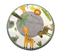 TARPATTO ROURNO - MARCHETTO ROUND LARMABILE LASCHIO con design degli animali, tappeto forestale per la stanza dei bambini | Matro Antidless impermeabile 1m Design per animali per camera da letto per b