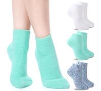 Tarpop 3 pares de calcetines de aloe hidratantes para pies secos y agrietados, calcetines con infusión de gel para dormir, calcetines de loción, regalo para Navidad, mujeres y hombres, suavizar los