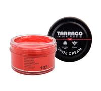 Tarrago Shoe Cream - Betún para Zapatos de Cuero y Piel 50ml | Crema Zapatos Nutritiva con Cera de Abeja y Carnauba | Alta Cobertura y Brillo | Rojo claro (102)
