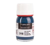 Tarrago Tinte para zapatos azul oscuro 315, bote de 25 ml, con pincel y esponja, para piel lisa, piel sintética o lona
