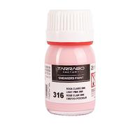 Tarrago Tinte rosa claro SNK 316, bote de 25 ml, con pincel y esponja, para piel lisa, piel sintética o lona