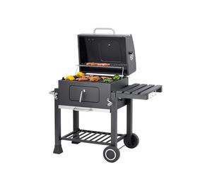 Tarrington House Barbacoa de Carbón Memphis, Termómetro, Mesita Plegable, Ganchos para Accesorios, Sistema Smart-Grid, Ruedas