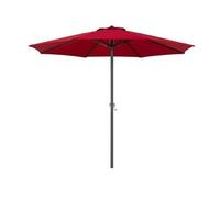Tarrington House Parasol Mérida Rojo con Sistema de Manivela, 3 Metros, Protección UV50+, Mástil de Aluminio, Varillas de Acero