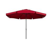 Tarrington House Parasol Rojo 4 m, Sistema de Manivela, Mástil de Aluminio, Varillas de Acero, Tejido de Poliéster UV50+