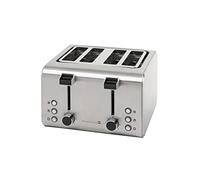 Tarrington House TA4170N - Tostadora para 4 rebanadas (1600 W, función de descongelación, repostería e interrupción, compartimento para migas, grado de tostado ajustable, almacenamiento de cables)